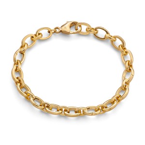 18K Link Bracelet with 5 Charms Stations